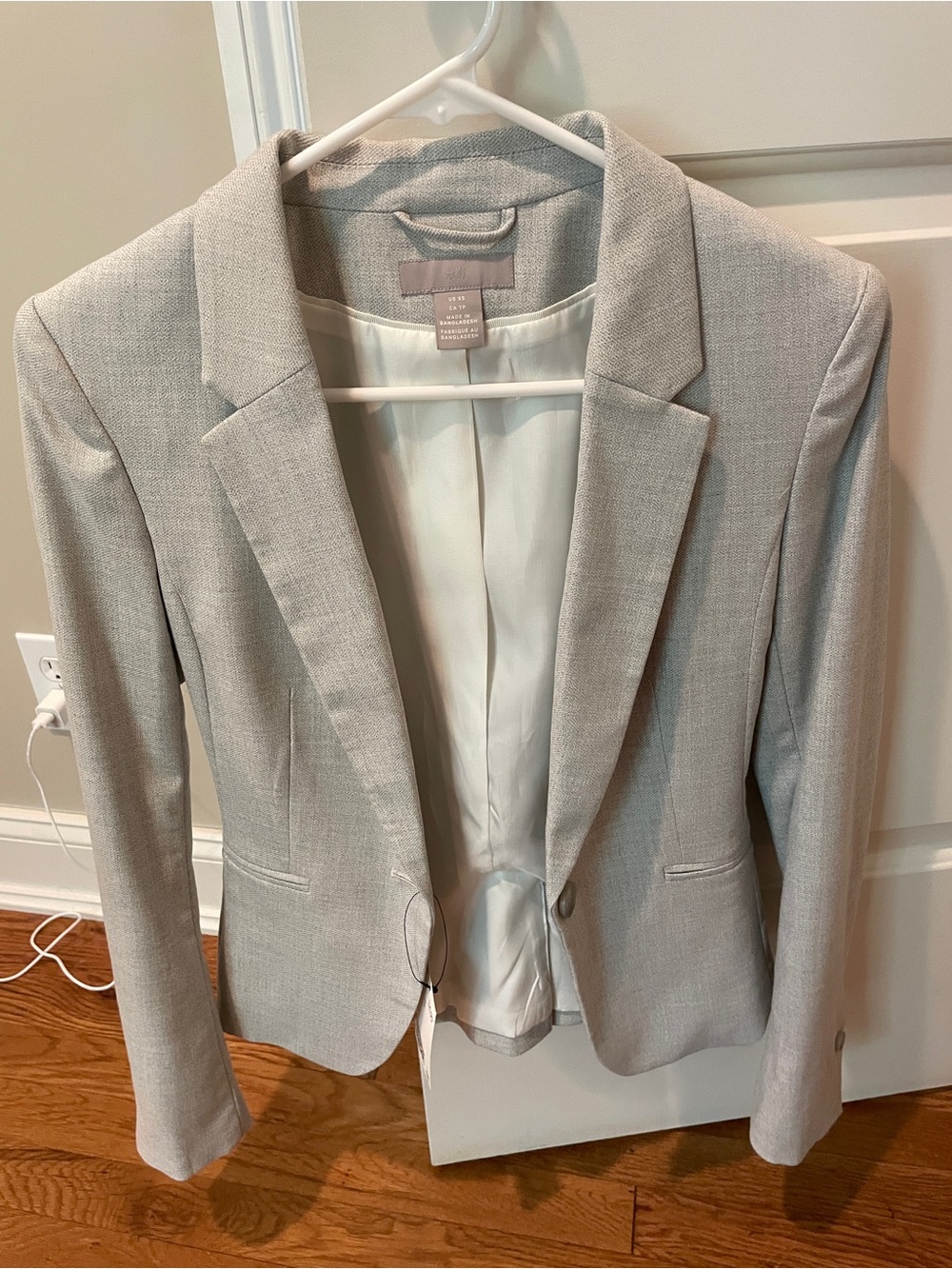 H&M Light Gray Tailored Women's Blazer XS